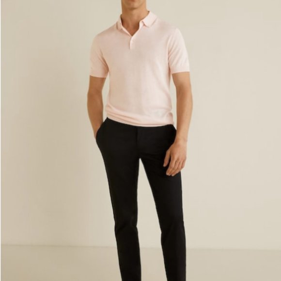 Silk Knit Polo Shirt by Mango - Men - NEW W/ TAGS! - Picture 7 of 8